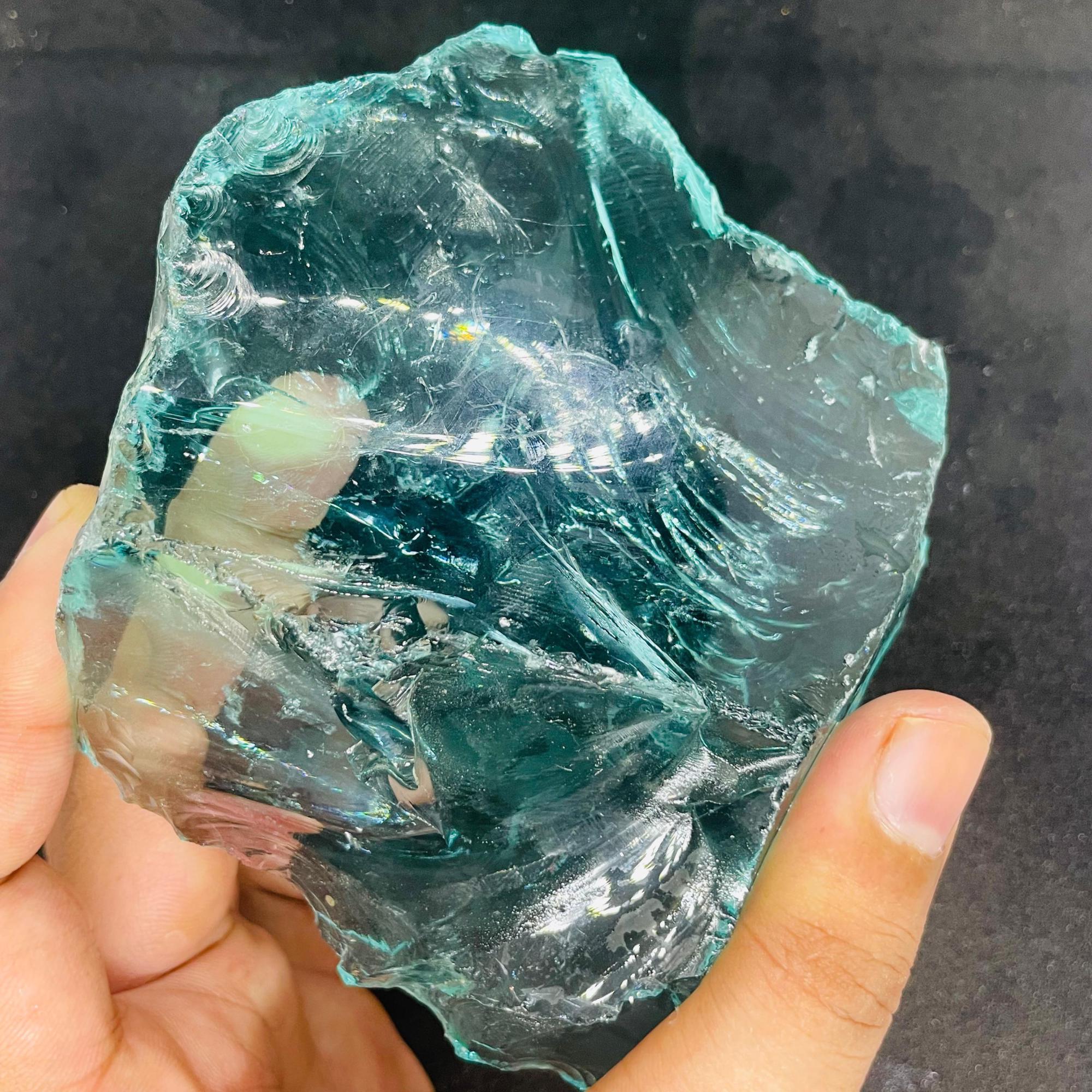 オプシディアン アクアブルー Large Raw Aqua Blue Obsidian Gemstone 925-1025 CT – Meditation
