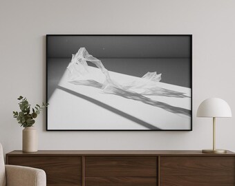 Licht en vorm: minimalistisch abstract zwart-wit canvas