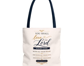 Christian Bible Verse Tote Bag | Faith-Based Tote for Women | Inspirational Christian Gift