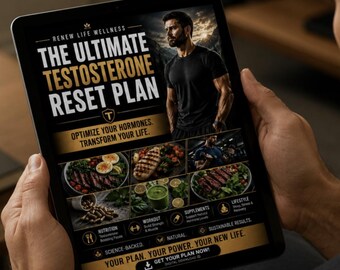 Men’s Testosterone Reset Plan | Anti-inflammatory Foods, Burn Fat and Build Muscle Naturally Ebook