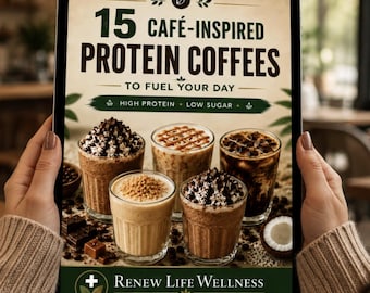 Protein Coffee Recipe Ebook | 15 High Protein Café-Inspired Coffee Recipes | Healthy Iced Lattes | Digital Download