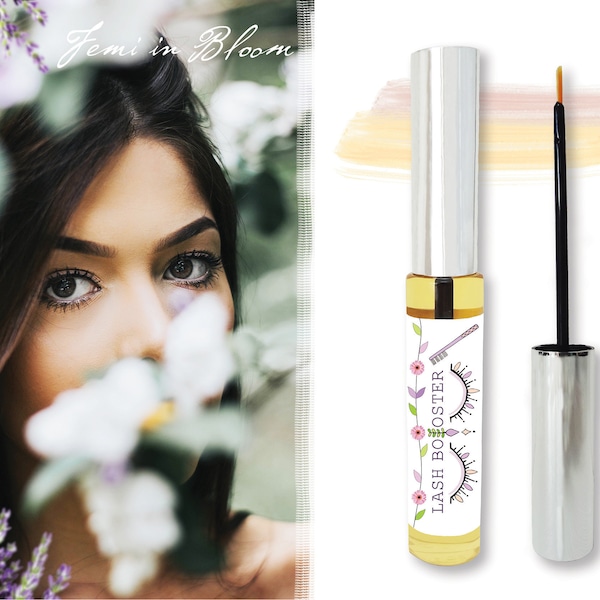 Organic Lash and Brow Growth Booster Serum / Liner Brush Style / Plant Based Vitamin Nutrients / Lengthen, Repair Strengthen Fuller Lashes