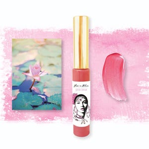 Sheer Pink Tint Organic Lip Gloss Plumper Treatment / Plant-based, Manuka Honey, Bee Venom / Lip Booster Glow, Moisturize, Soften, Hydrate