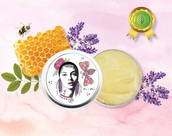 Super Healing Rescue Lip Balm Butter Whip Treatment / Moisturizing Organic Beeswax Lip Balm Salve / Manuka Honey, Bee Venom, Shea Butter