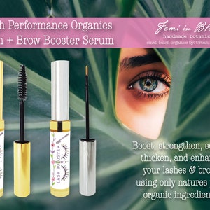 Organic Lash and Brow Growth Booster Serum / Mascara Brush Style / Plant Based Vitamin Nutrients / Lengthen, Repair Strengthen Fuller Lashes image 8