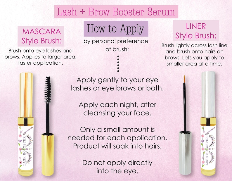 Organic Lash and Brow Growth Booster Serum / Mascara Brush Style / Plant Based Vitamin Nutrients / Lengthen, Repair Strengthen Fuller Lashes image 7