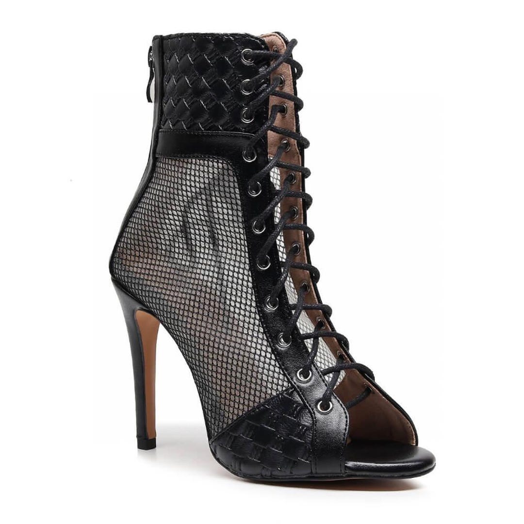Burju Shoes' Jezabel - Black Vegan Leather - Street Sole - Elevate Your ...
