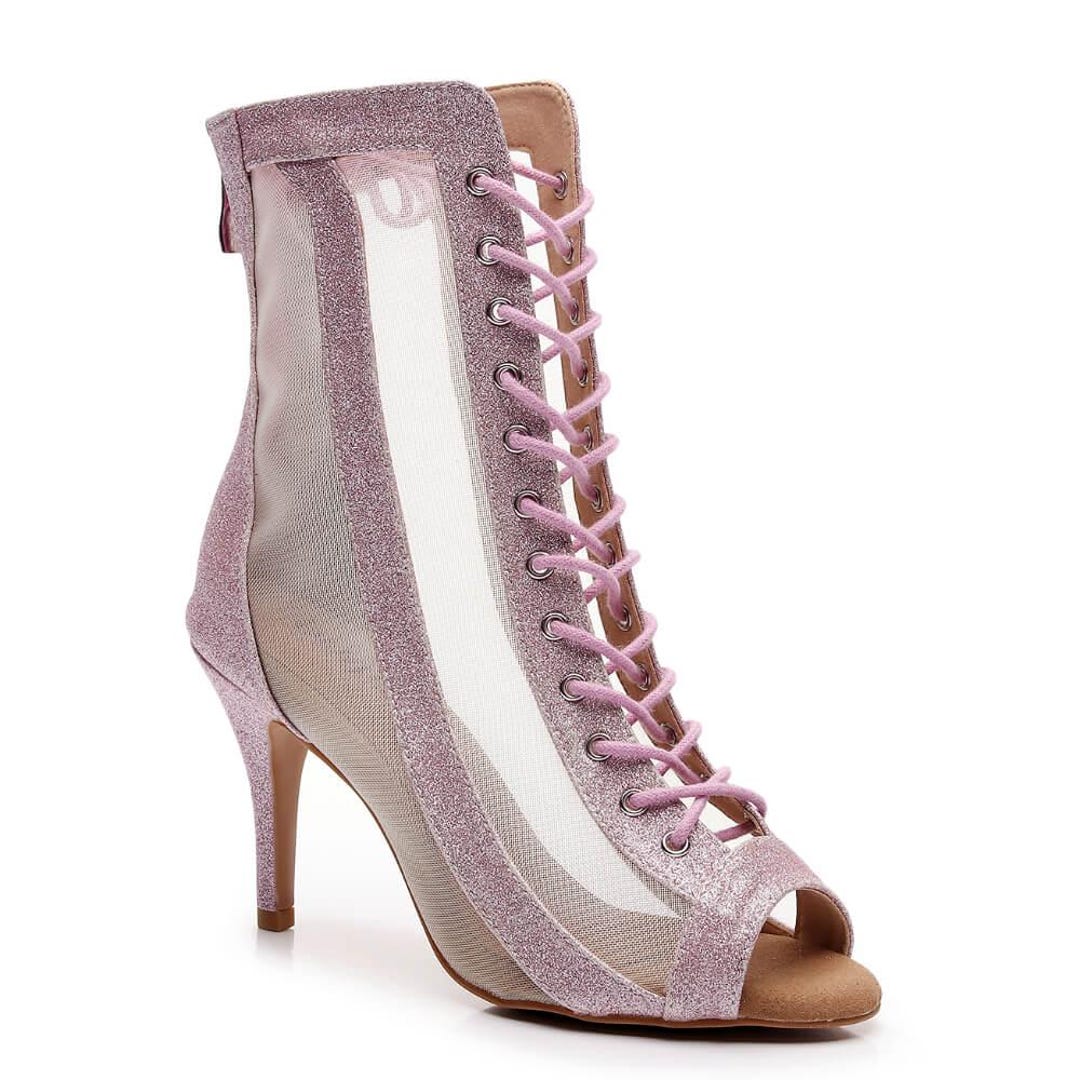 Burju Shoes' Sierra - Rose Glitter - Street Sole - Elevate Your Dance ...