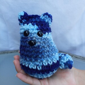 Gato Azul de Crochê