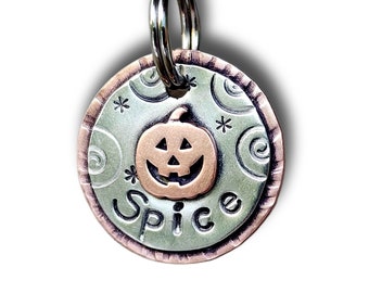 Halloween Pet Id Tag • Dog Id Tag • Dog Tag for Dogs • Personalized Tags • Dog Id Tag Engraved • Unique Dog Id Tag  • Punkin