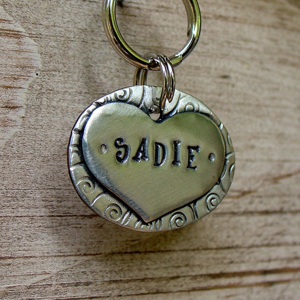 Pet ID Tag- personalized mixed metal tag for dogs -  the Sadie