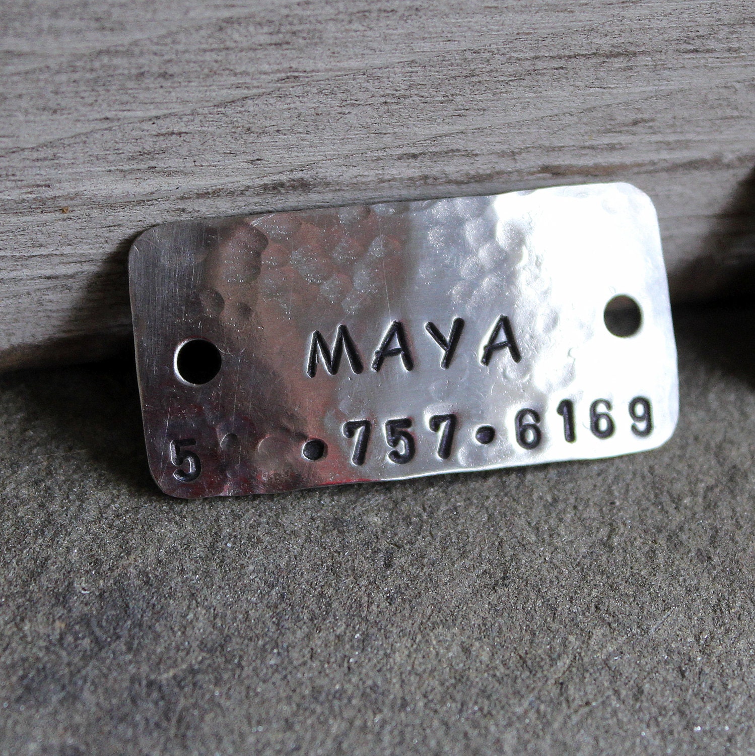 Dog Tag - Dog ID Tag - Pet Tag - Name tag for dog collar- Riveted Col…