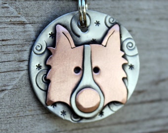 Custom Dog Tag - Dog ID Tag - Pet Tag - Dog Tags Custom-Border Collie - breed tag or key chain