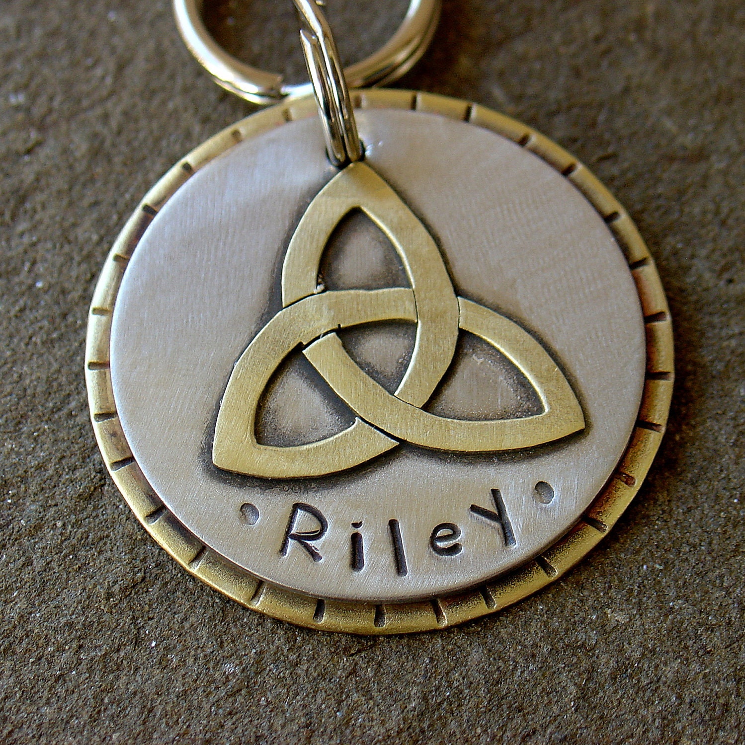 Dog ID Tag- Celtic Knot- personalize ID Tag for medium to large dogs