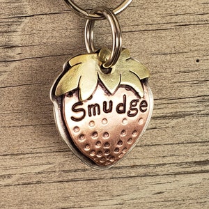 Cute Pet Tag - Unique Dog ID Tag - Dog Tag -Pet ID tag - Strawberry