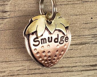 Cute Pet Tag - Unique Dog ID Tag - Dog Tag -Pet ID tag - Strawberry