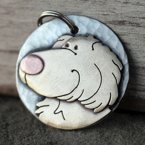 Large Dog Tag - Dog ID Tag - Pet Tag - Golden Retriever pet id tag or key chain