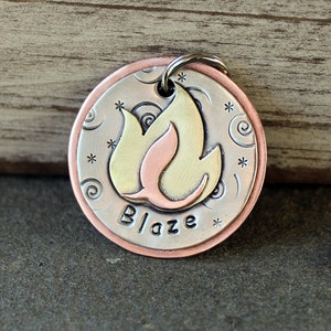 Dog Tag Dog ID Tag Pet Tag FIre Dog tag Blaze image 3