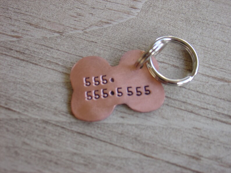 Bone Dog Id Tag for Small to Medium Dogs Pet Id Tag in Copper Etsy Canada