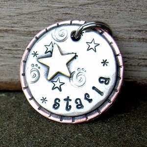PET ID TAG- Custom Dog Tags- Dog Id Tag- Personalized Dog Tag- Pet Tag- Dog Tag- Dog Tag for Dogs- Dog Tags- doggonetags-Starry