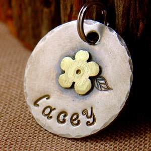 Médaille d'identification personnalisée pour chats et petits chiens - Lacey - médaille personnalisée pour animaux de compagnie