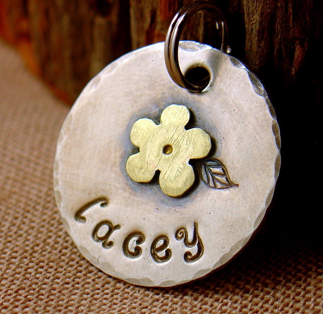 custom id tag for cats and small dog-Lacey - personalized pet tag