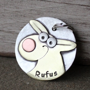 Grande médaille pour chien - Médaille d'identification pour chien - Médaille pour animal de compagnie - Médaille kangourou - Rufus