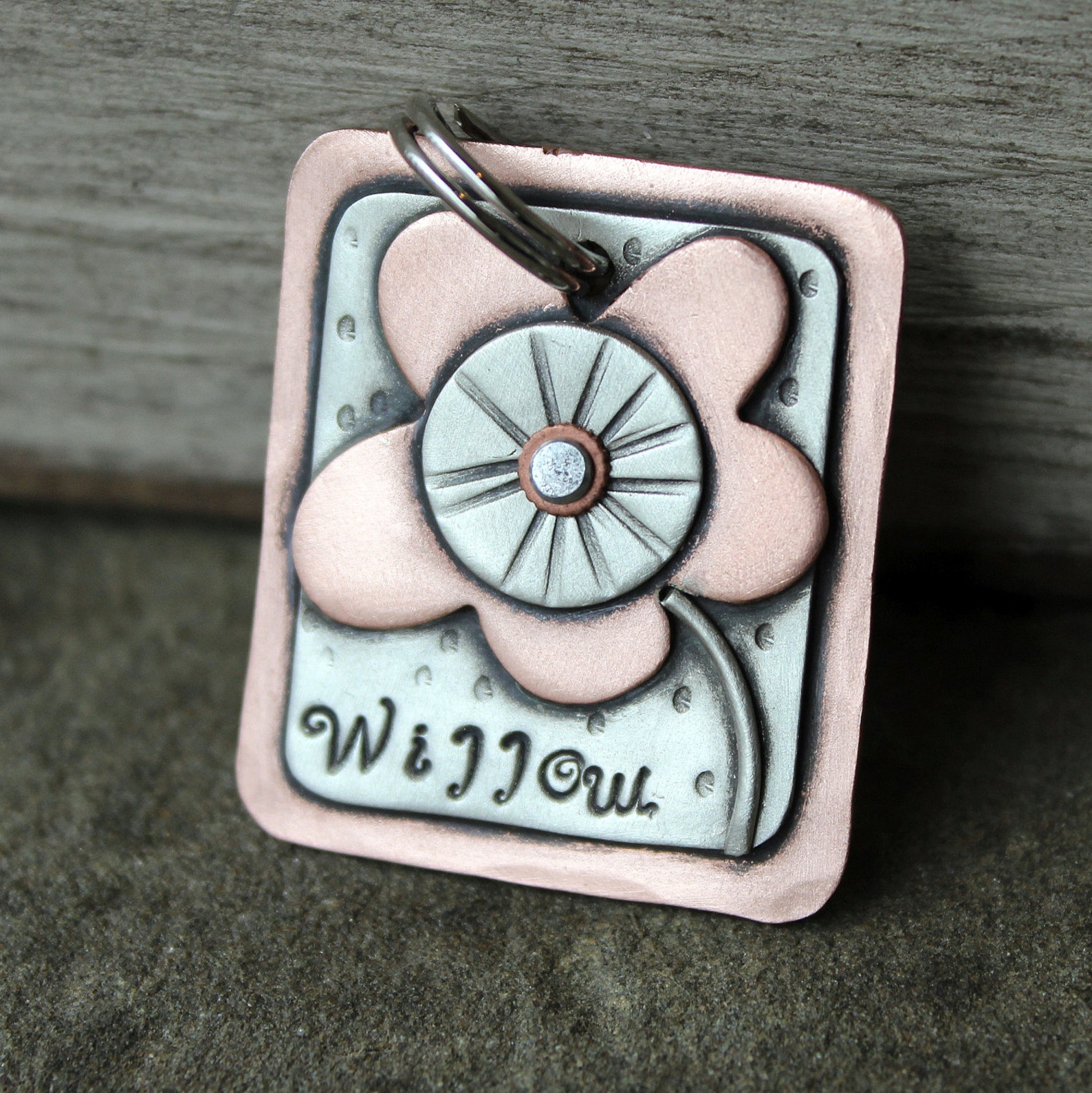 Custom Dog Tag Personalized Mixed Metal Tag for Pets the Etsy