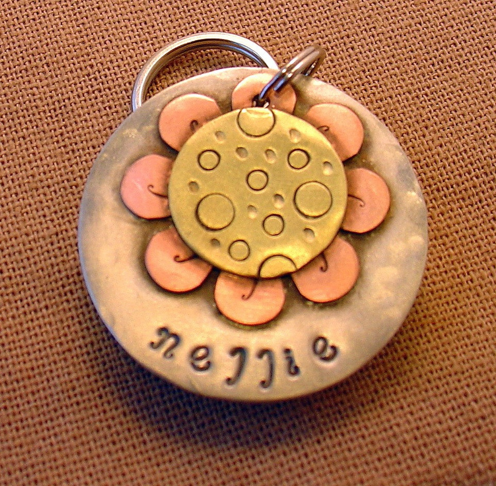 Custom Dog Tag Personalized Mixed Metal Tag for Your Pet the Etsy