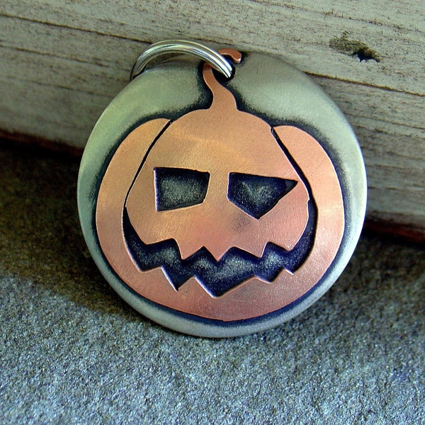 Dog ID Tag-  Jack O Lantern