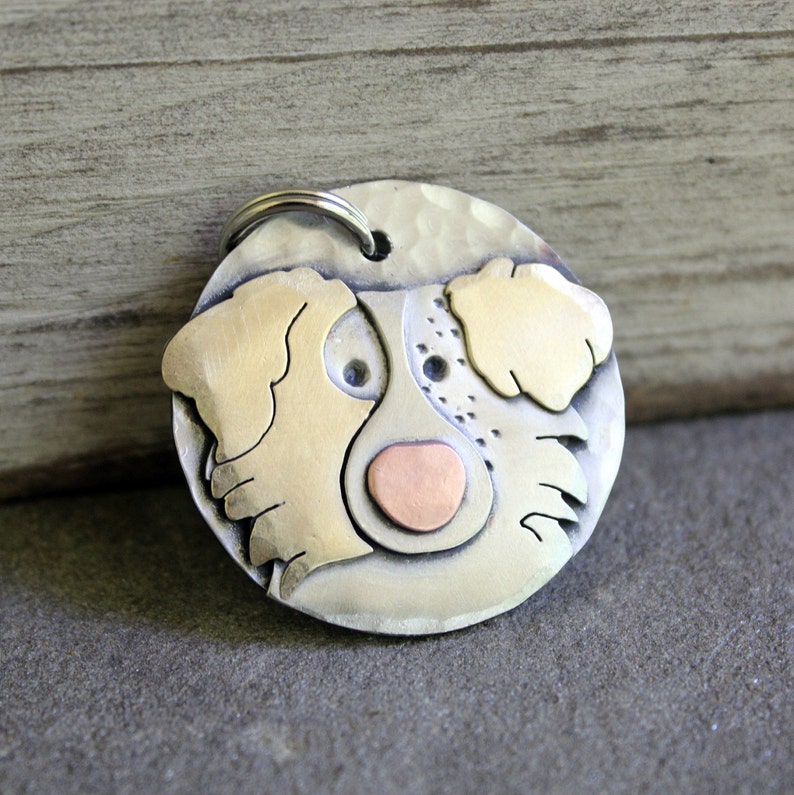 Australian Shepherd Dog Tag Large Dog ID Tag personalized Etsy Denmark
