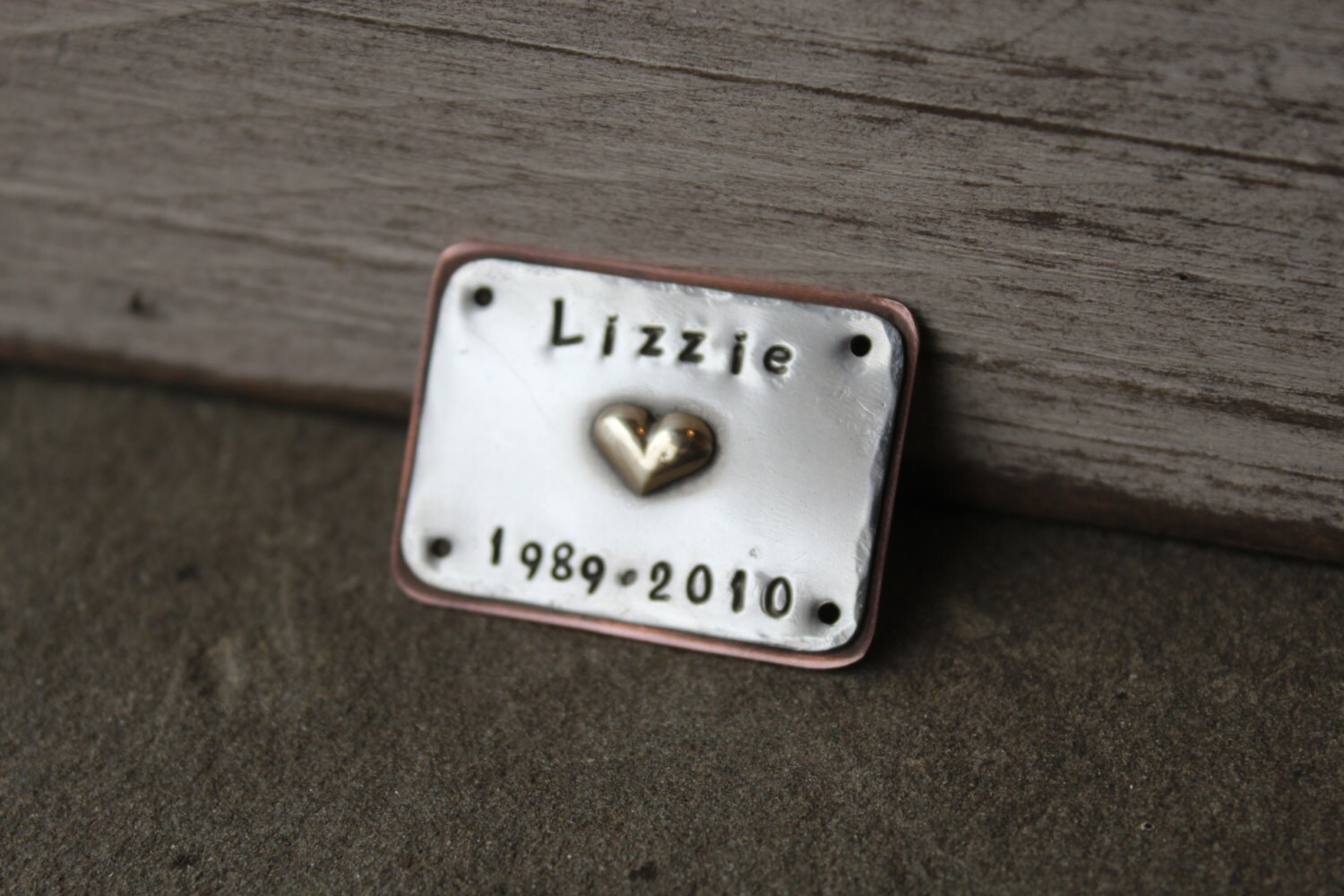 Pet Memorial - Name and Date plate only for Pet Memory Box and Urns