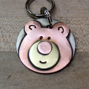 Custom Bear Dog ID Tag, Pet ID Tag, Personalized Bear ID Tag, Dog tag for Dogs