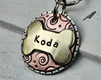 Pet Id Tag • Dog Id Tag • Dog Tag for Dogs • Personalized Tags • Dog Id Tag Engraved • Unique Dog Id Tag • Bone Dog tag • Koda