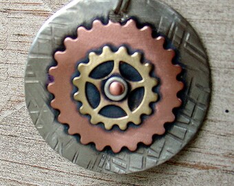Dog ID tag- stacked cogs