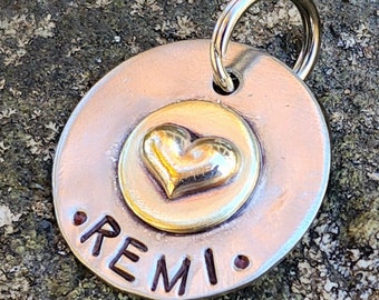 Pet Id Tag • Dog Id Tag • Dog Tag for Dogs • Personalized Tags • Dog Id Tag Engraved • Unique Dog Id Tag • Heart -Bella