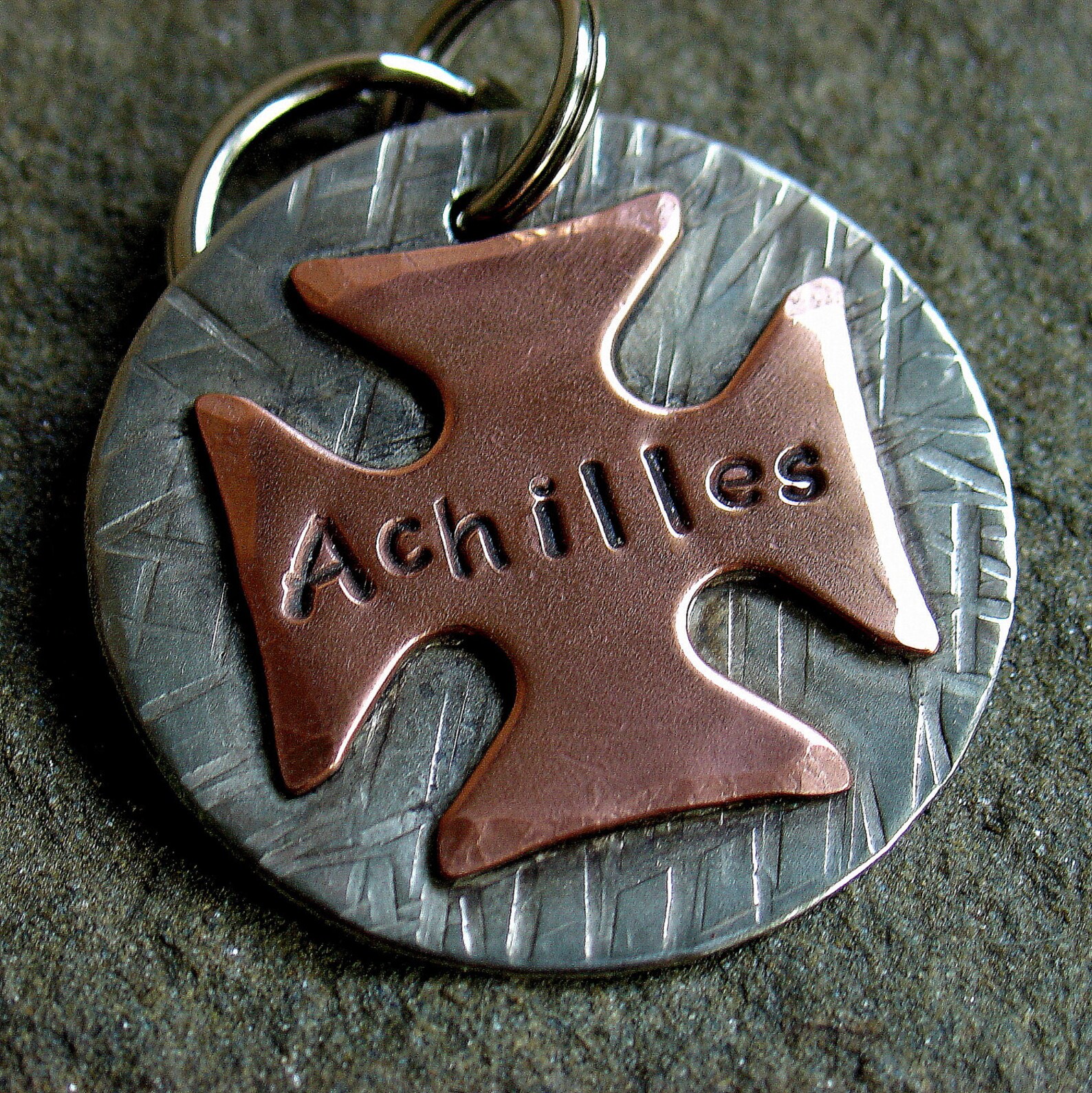 Iron Cross DOG TAG Dog Id Tag Large Dog Tag Pet Id Tagdog Etsy