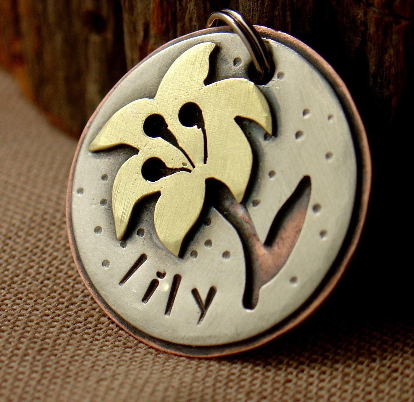 Lily personalized pet id tag