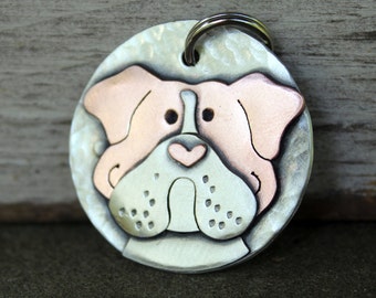 Boxer Dog Tag - Large Dog ID Tag -Personalized Boxer dog tag or key chain