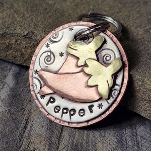 Chili Pepper Dog ID tag- tag for dogs- Pepper tag- Chili tag- Pepper