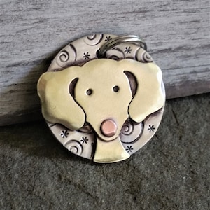 Doxie Small Dog Tag - Dog ID Tag - Pet Tag - Dachshund Dog Id tag