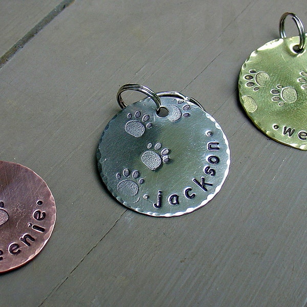 Dog ID Tags-light weight Making Tracks round tag