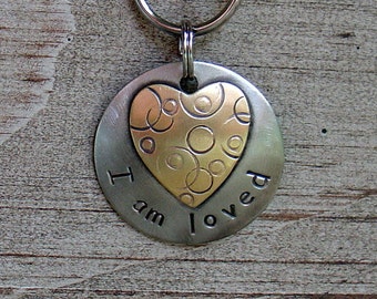 I am loved pet collar charm- no personalization