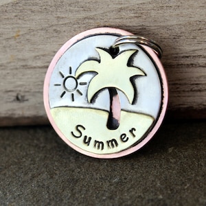 Dog Tag- Custom pet ID tag- Dog Tag- personalized metal Summer Beach tag
