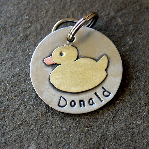 Dog Id Tag Rubber Ducky Pet Id Tag Etsy
