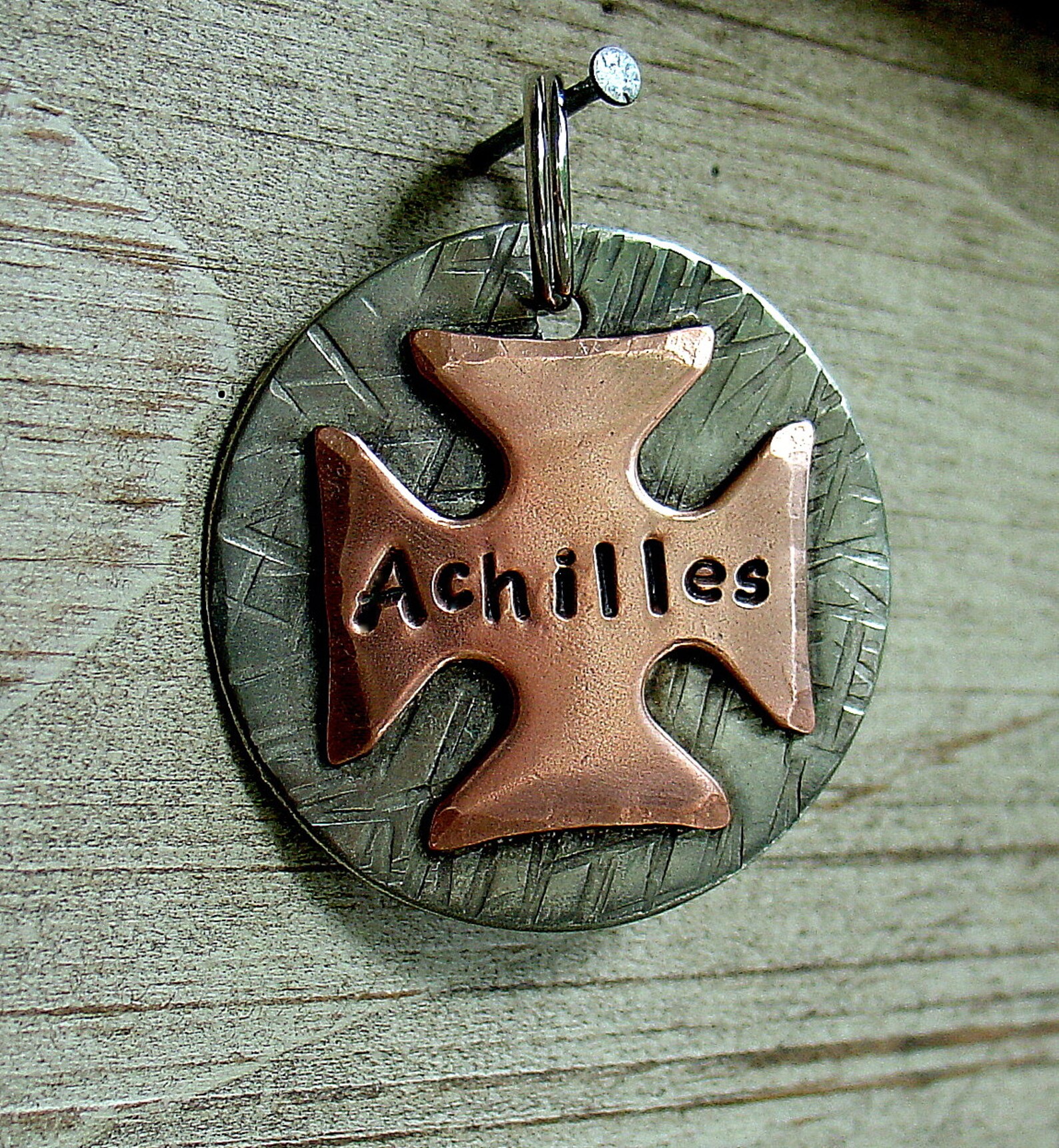 Iron Cross DOG TAG Dog Id Tag Large Dog Tag Pet Id Tagdog Etsy