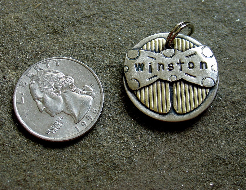 Dog ID Tags-the Mini Winston small pet id tag for small dogs and cats image 2