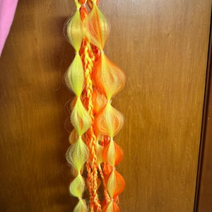 Orange and Yellow Festival Braids