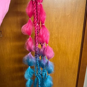 Pink and Blue Ombré Festival Braids