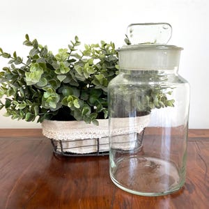 Glass jar with lid Made in Italy, 1900s. Many uses.